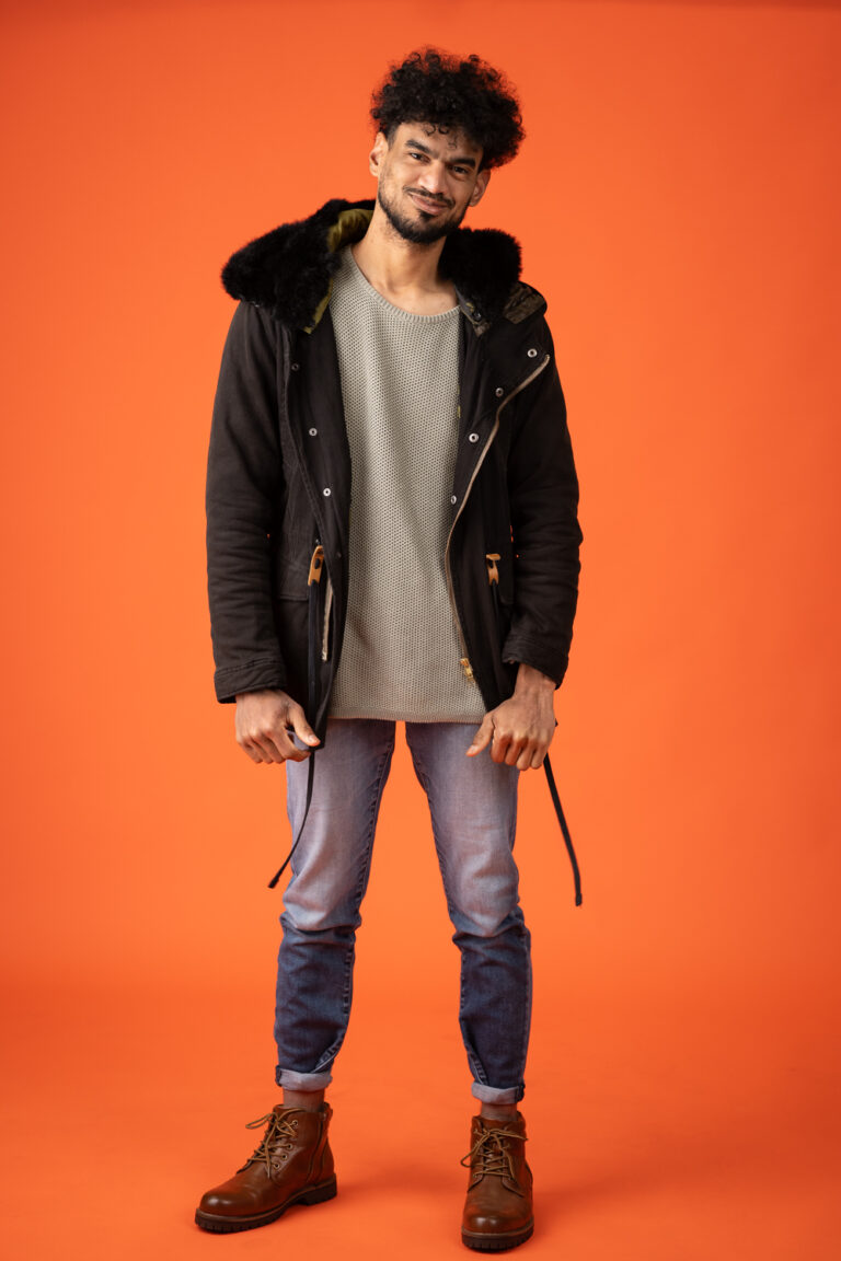 Portrait against a Tangelo Background