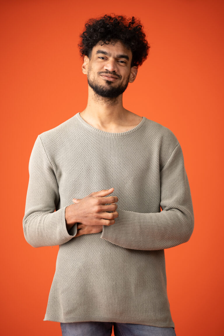 Portrait against a Tangelo Background