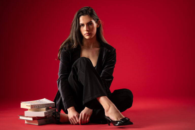 Trinity Hunt on a Scarlet Background